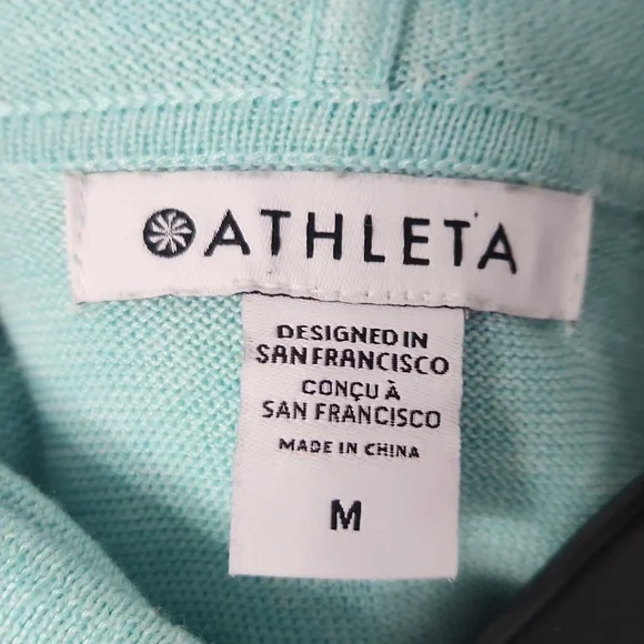 Athleta Lightweight Knit Hoodie - Mint Pointelle Accent - Picture 7 of 8